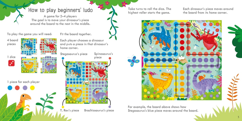 Ludo Board Game Dinosaurs