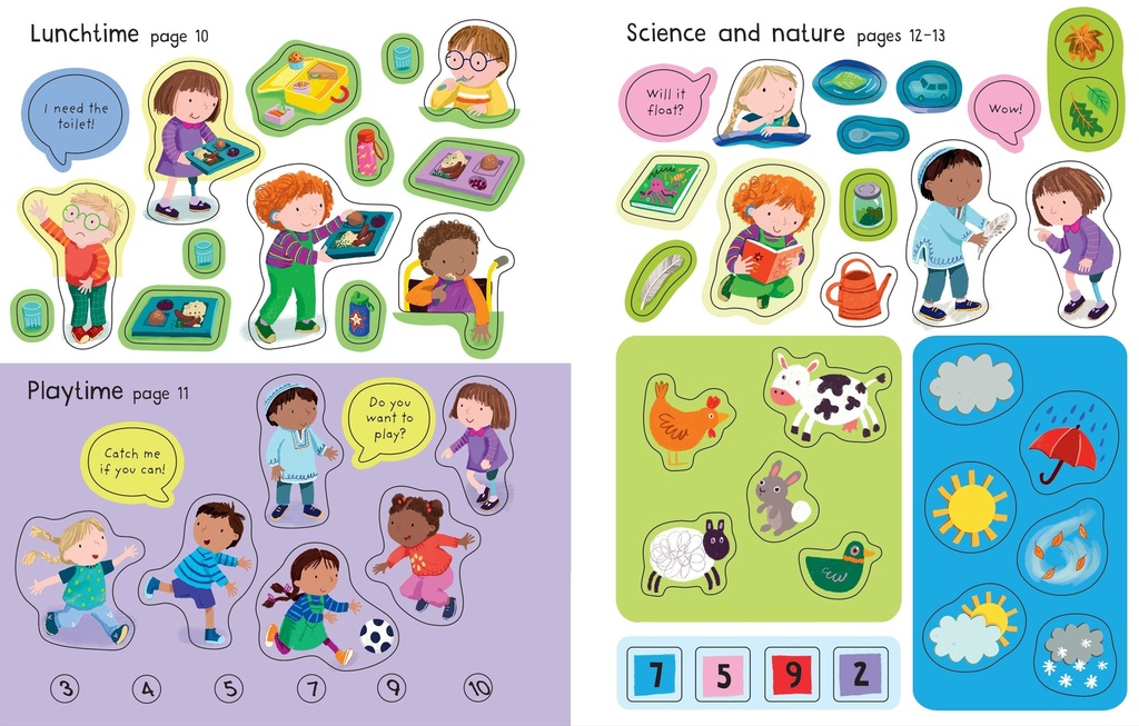 Starting School First Sticker Book | English books for children | The Kids' Nook Oman